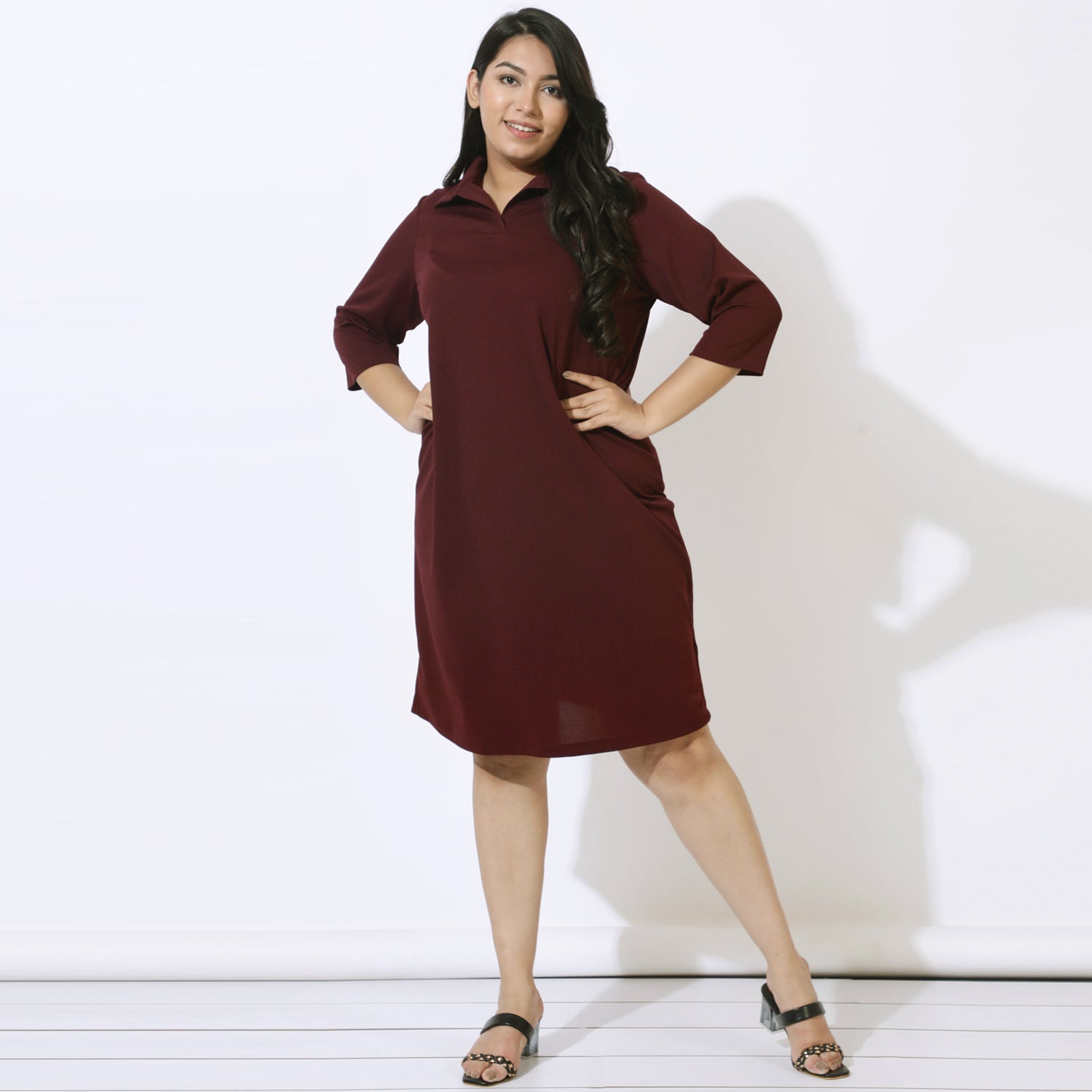Wine Polo Dress