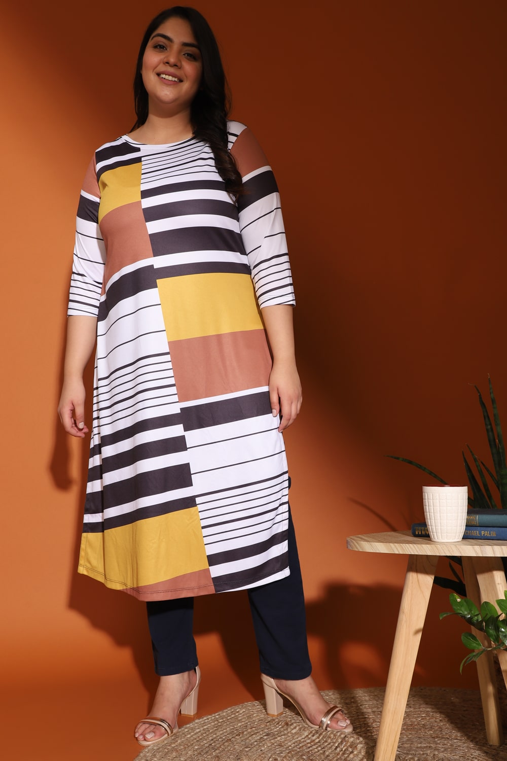 Siena Navy Printed Kurti