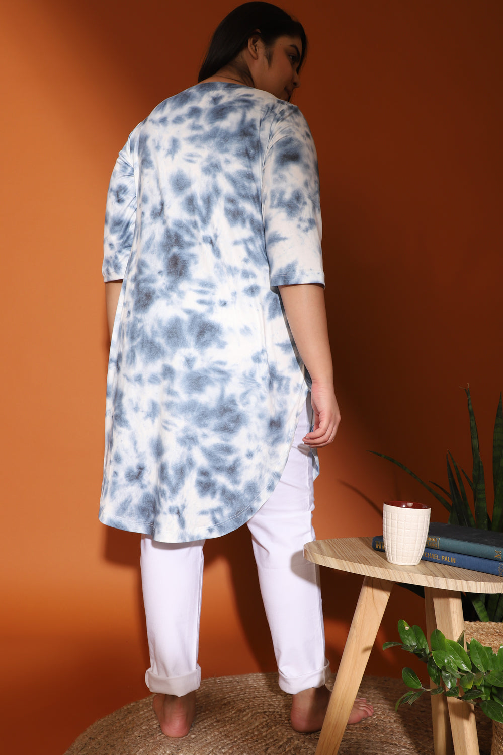 Blue Tie Dye Longline Tunic