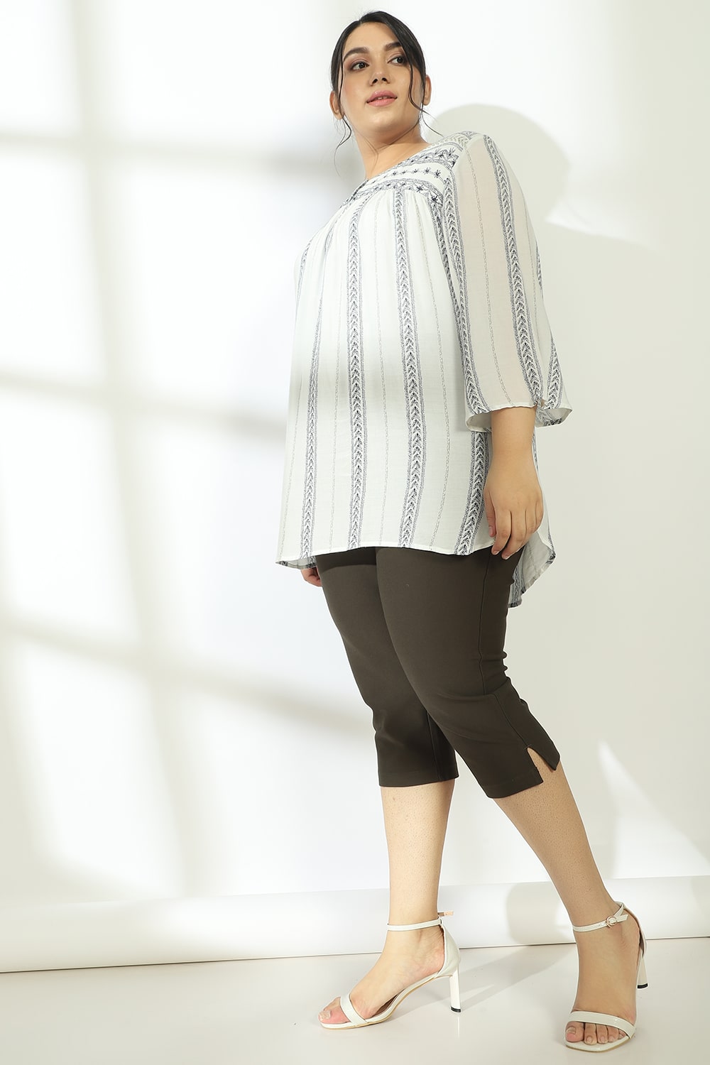 Buy Olive Tummy Tucker Crop Pants