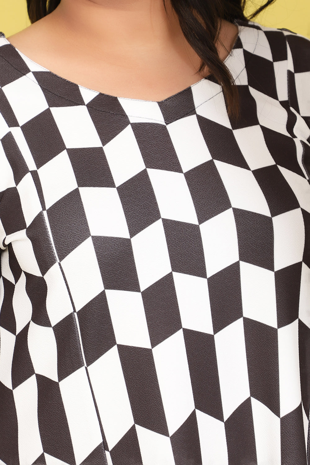 Buy Monochrome Chevron Printed Dress