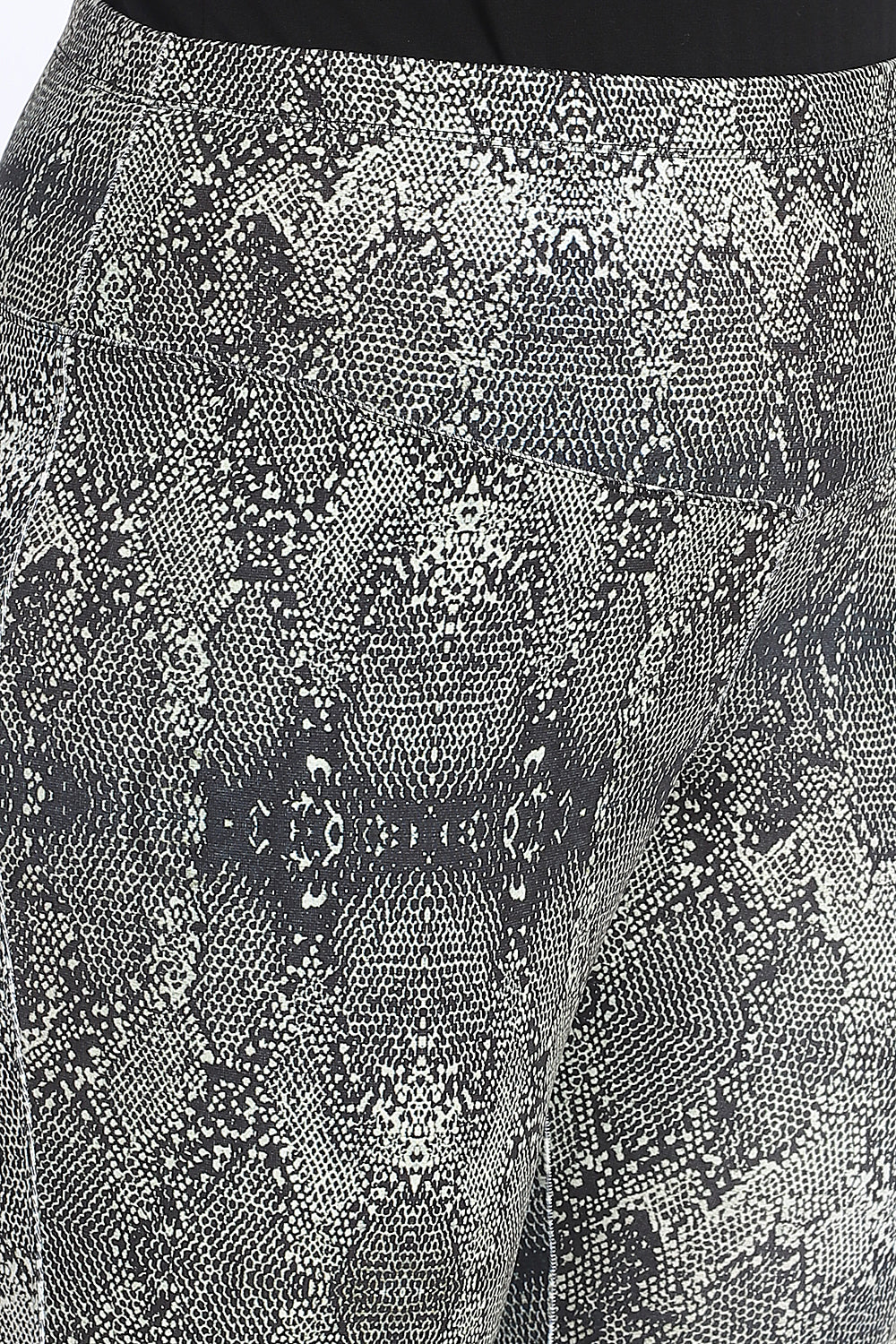 Buy Marsh Green and Black Snake Print Tummy Shaper Printed Leggings