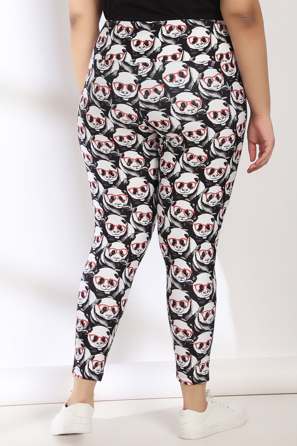 Goggle Panda Tummy Shaper Printed Leggings