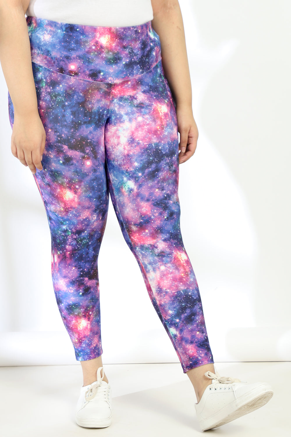 Galaxy Tummy Shaper Printed Leggings for Women