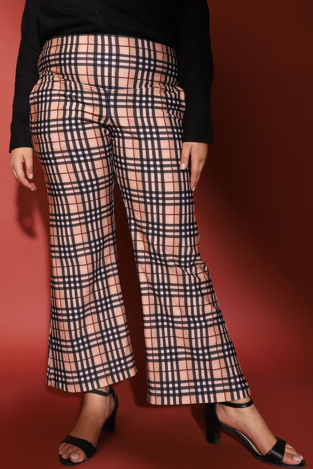 Nova Check Bootcut Formal Trousers