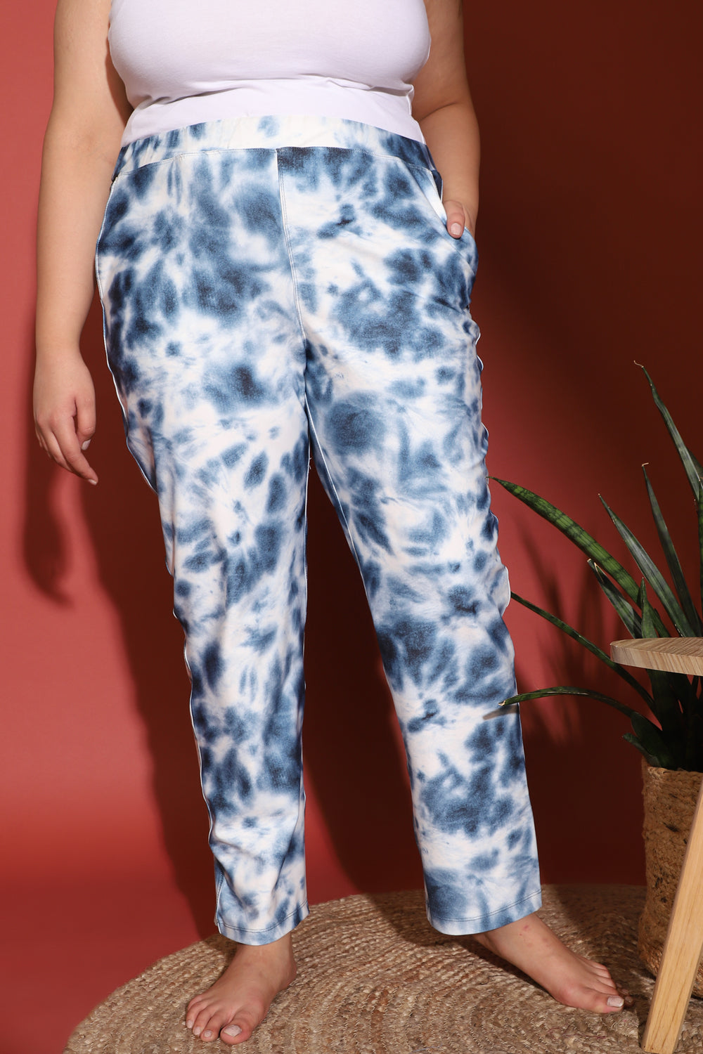 Indigo Tie Dye Printed Lounge Pants