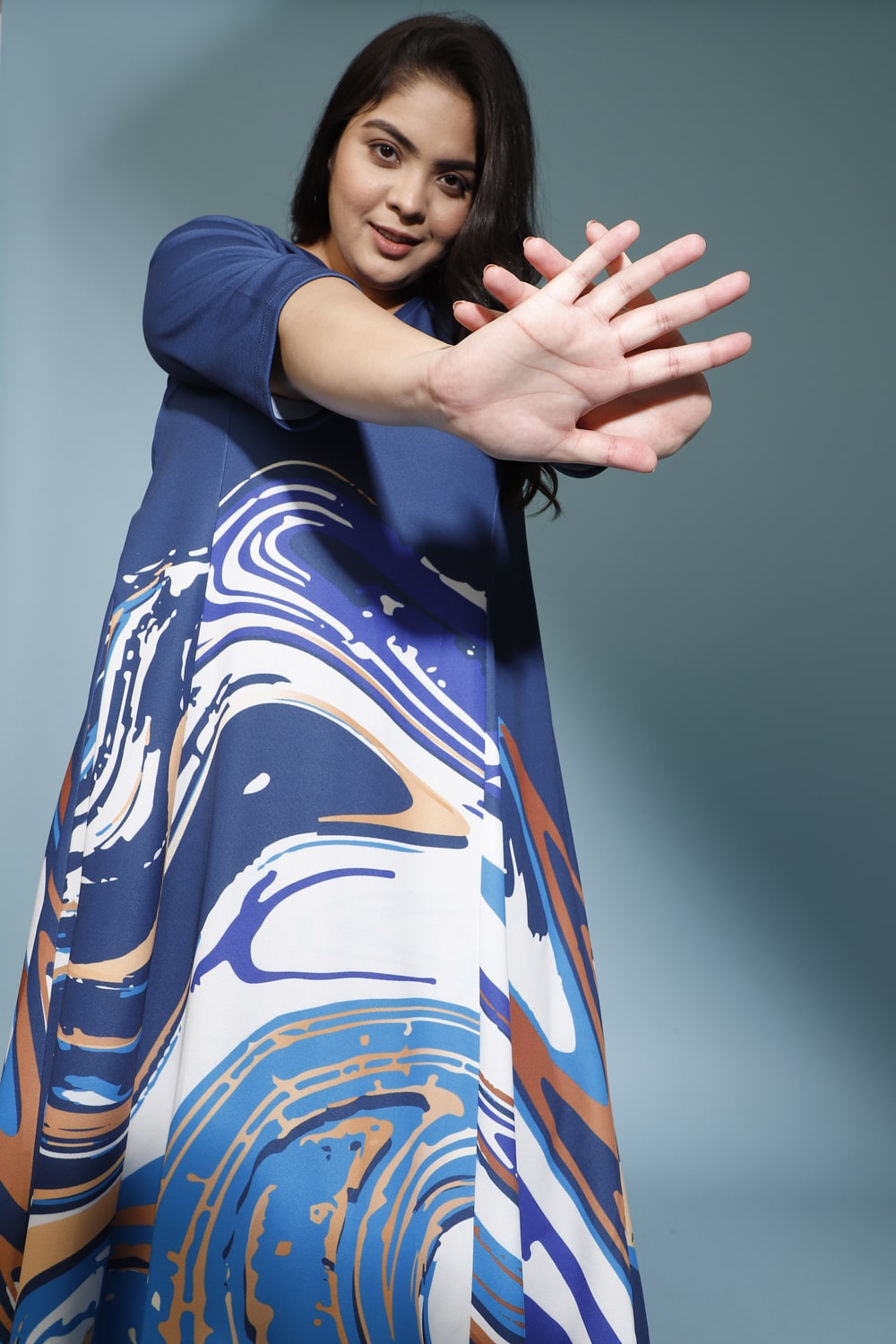 Buy Deep Ocean Gold Dust Dress