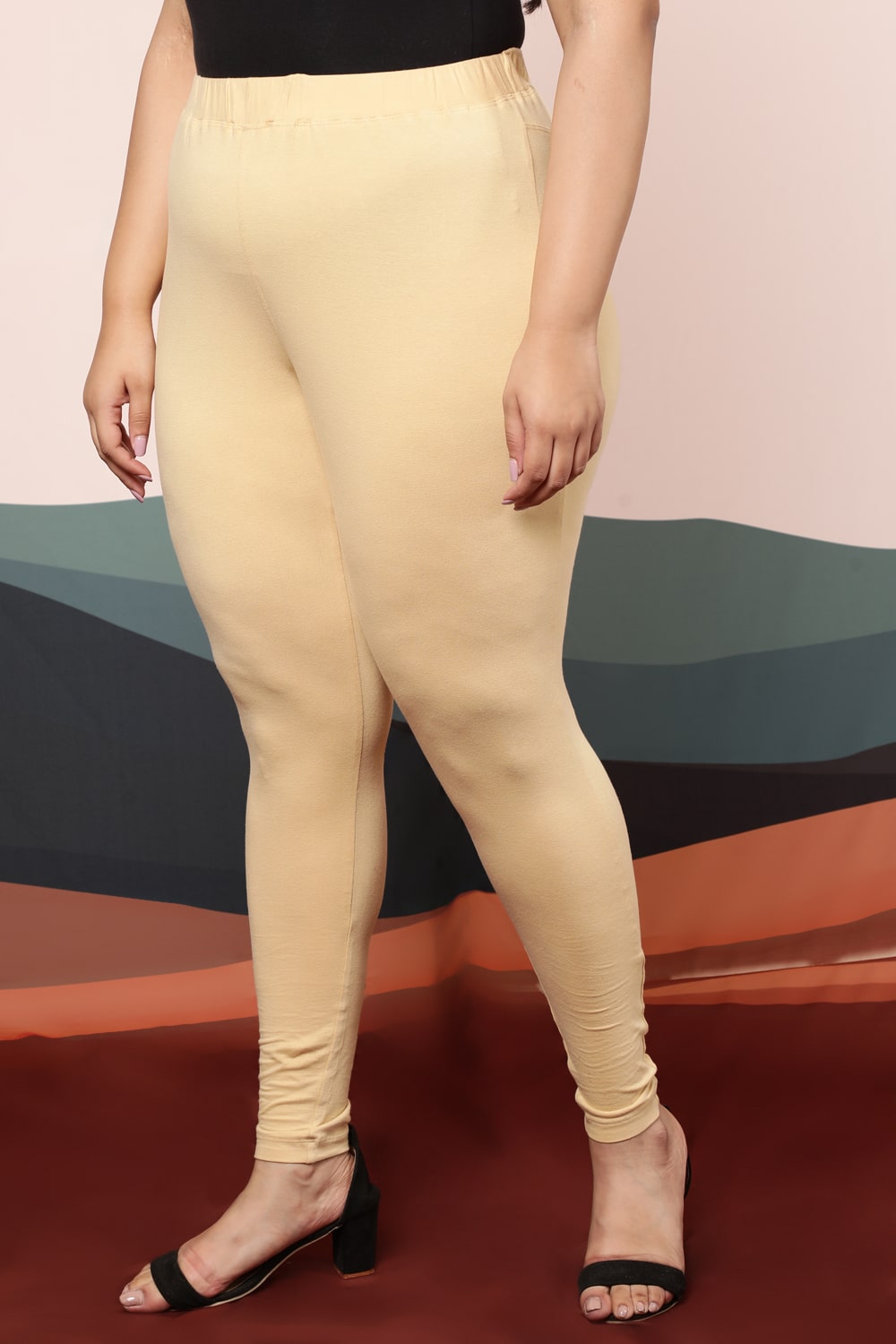 Plus Size Beige Leggings Online in India