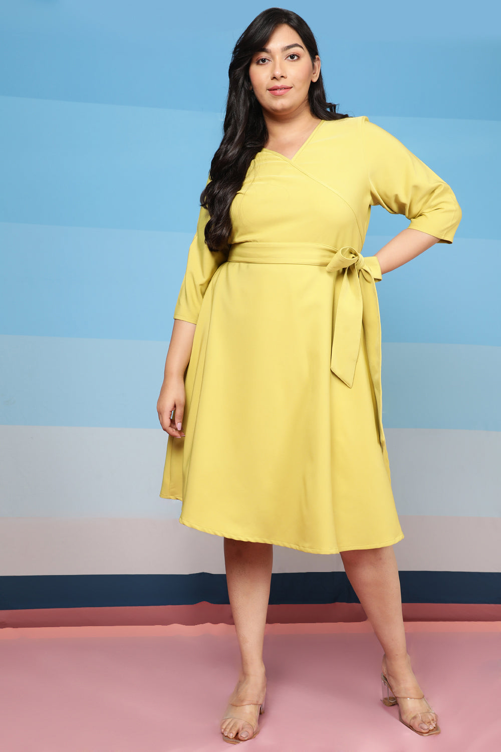 Yellow True Wrap Dress