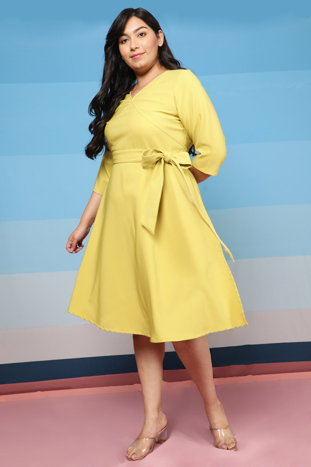 Yellow True Wrap Dress