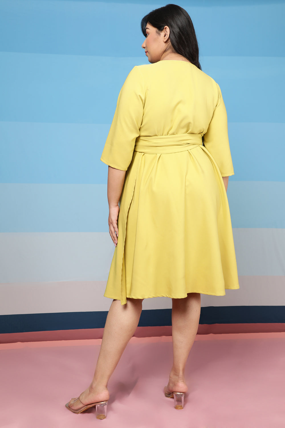 Yellow True Wrap Dress
