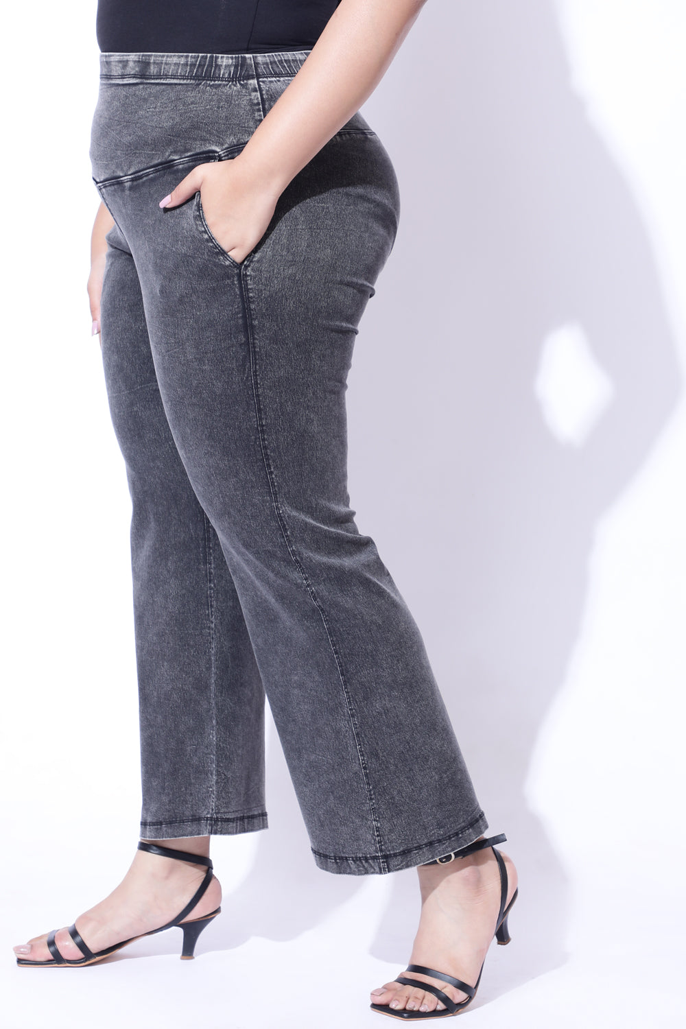 Ash Black Flare Jeans