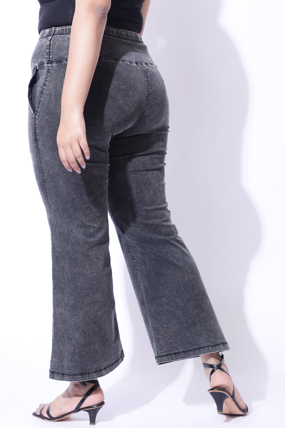 Ash Black Flare Jeans