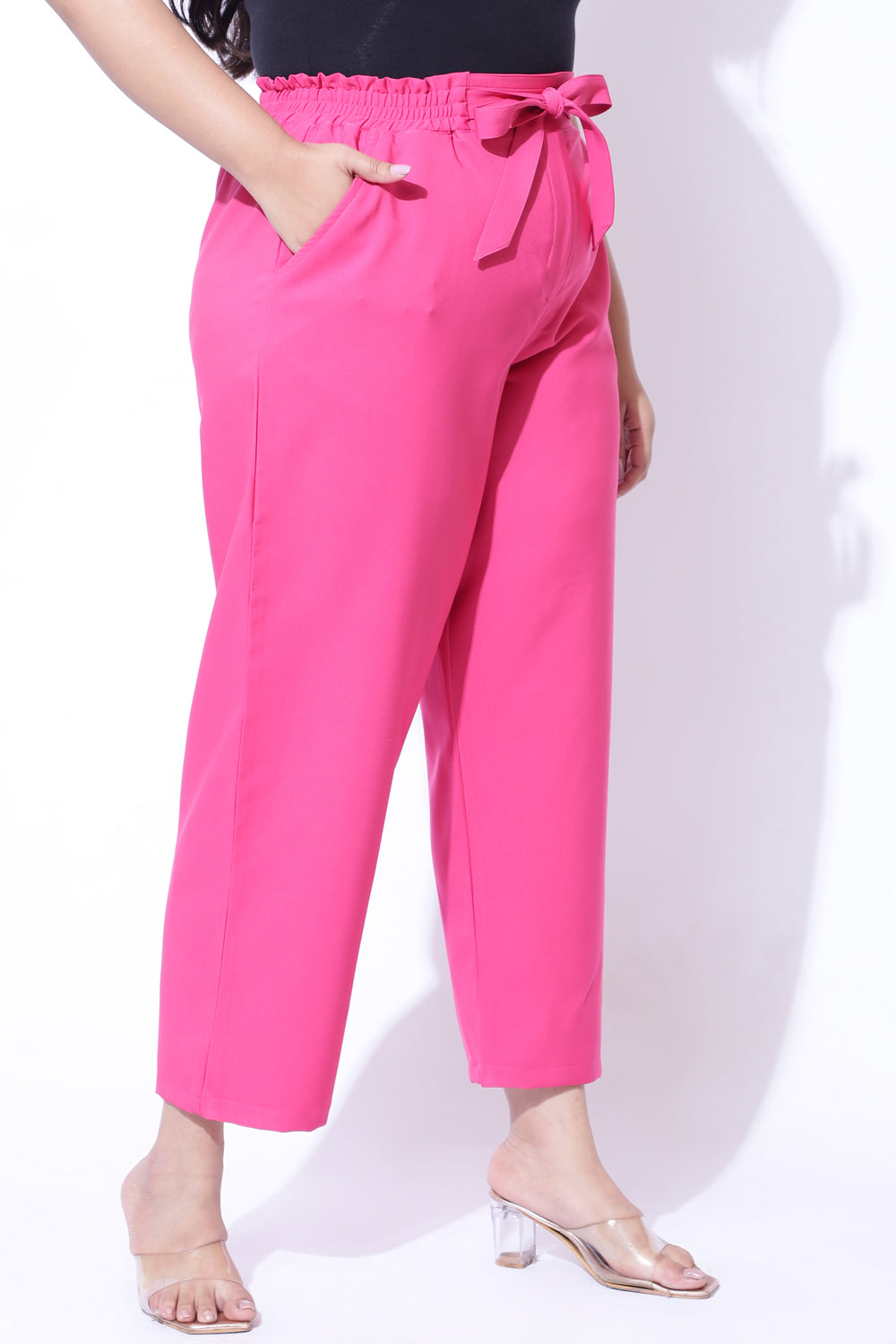 Comfortable Plus Size Bright Pink Pants
