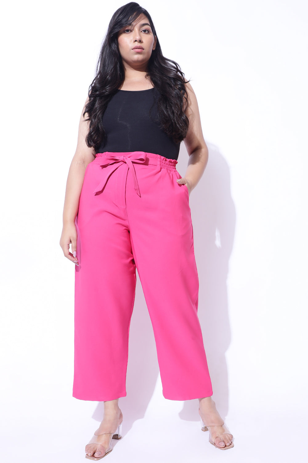 Plus Size Plus Size Bright Pink Pants