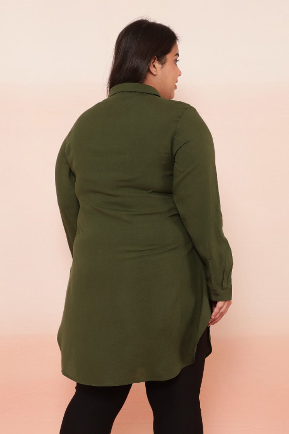 Olive Longline Shirt