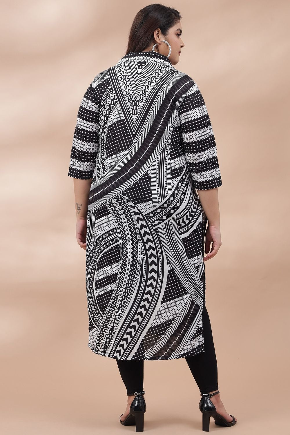 Amydus Monochrom Melody 7xl Size Blended knit fabric Collar Kurta