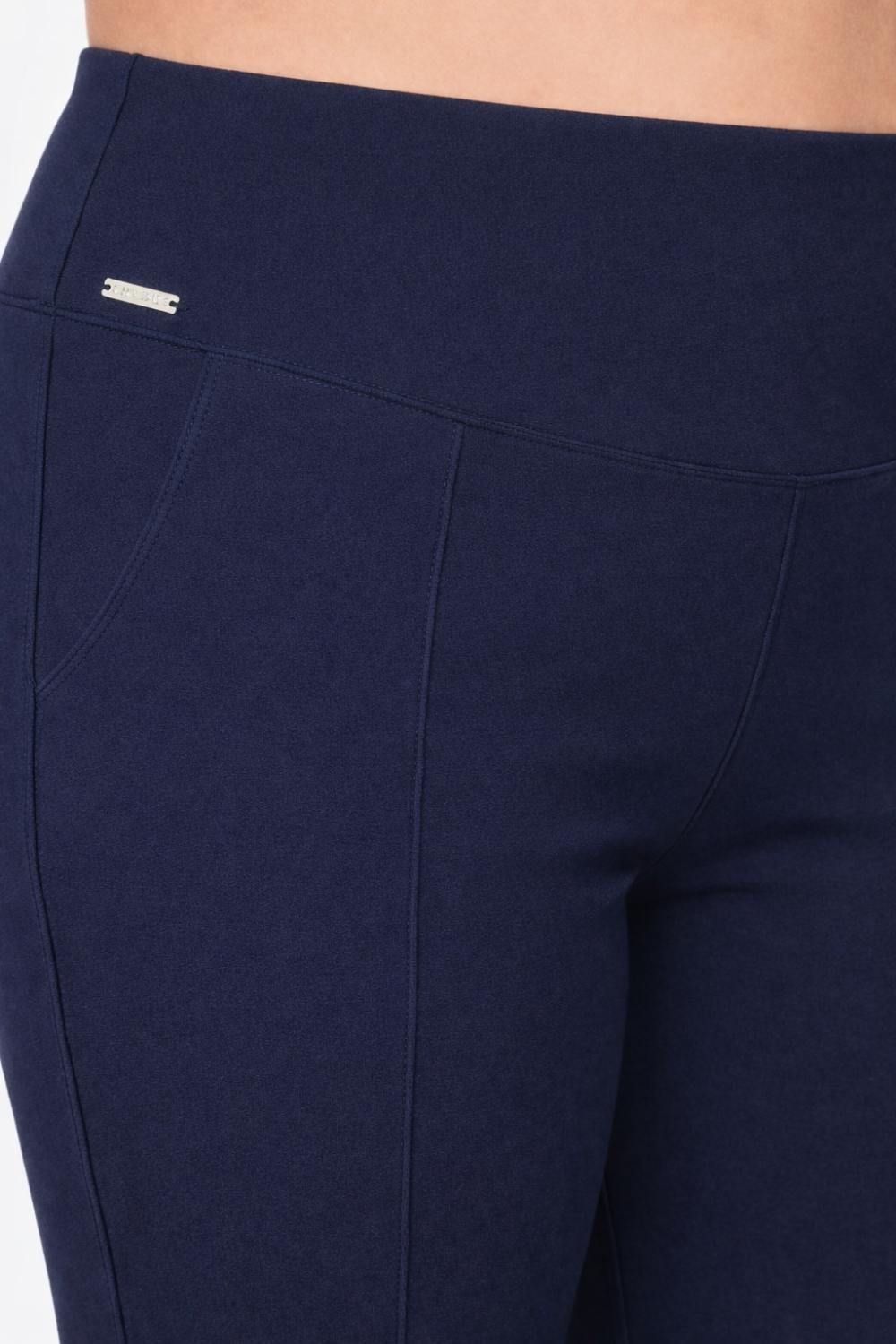 Plus Size Navy Tummy Shaper Straight Fit Pants