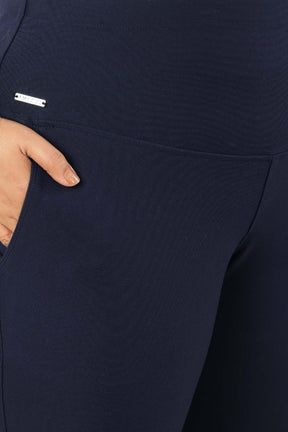 Navy New Fit Tummy Tucker Crop Pants