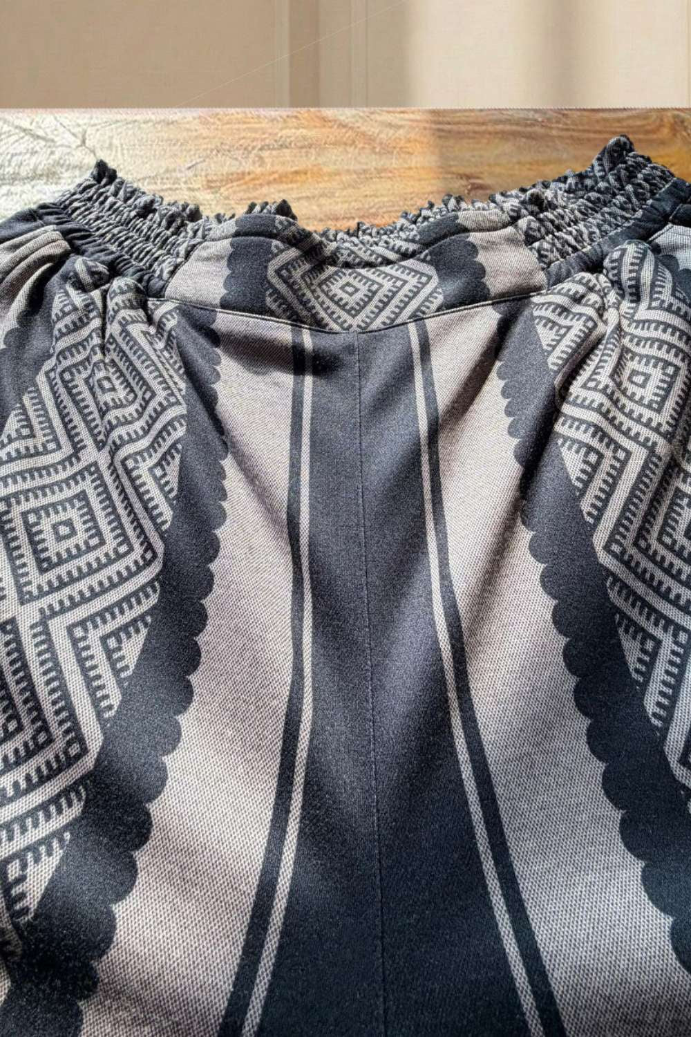 Plus Size Black Beige Stripe SnugWeave™ Winter Kurta Coord Set