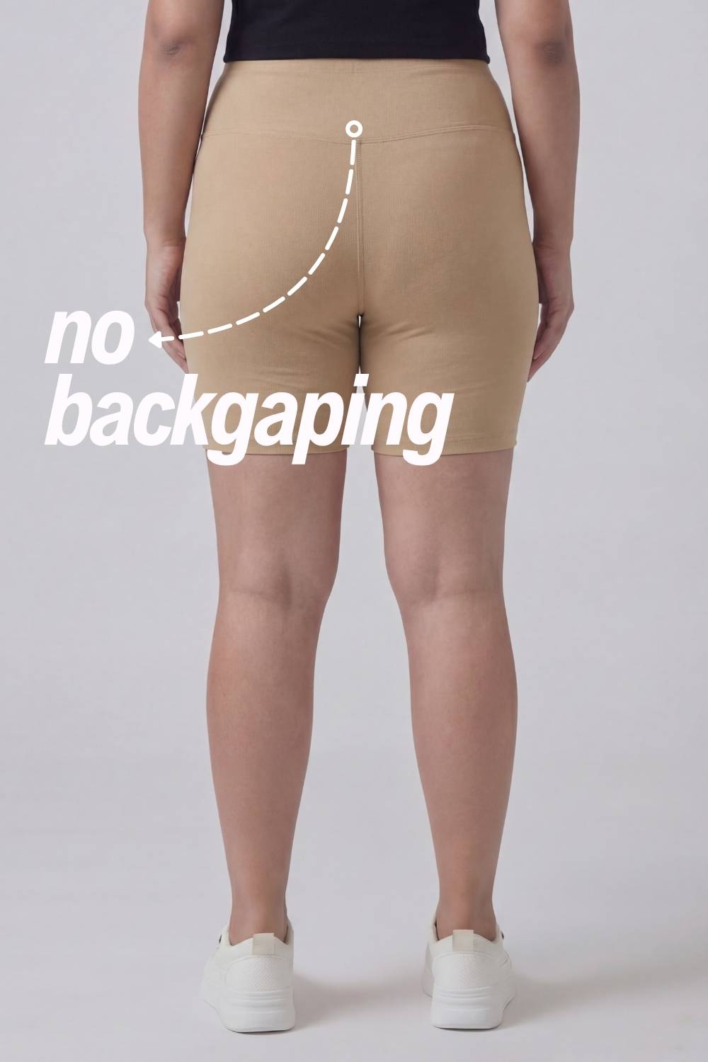 Plus Size Cream Tummy Shaper Shorts for Women