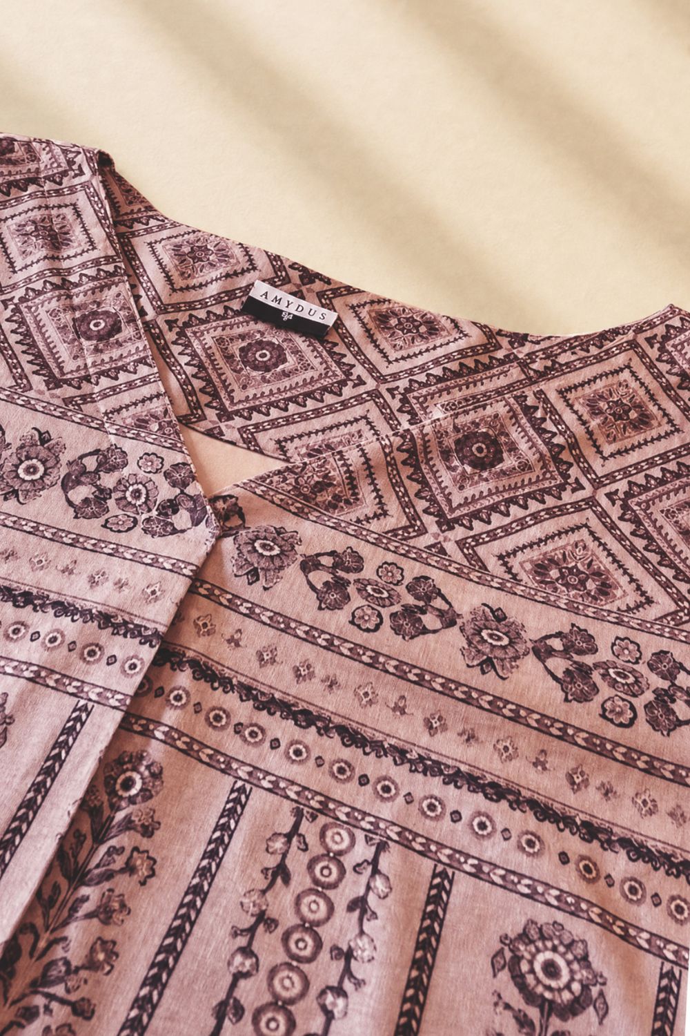 Plus Size Ethnic Print Tunic Top