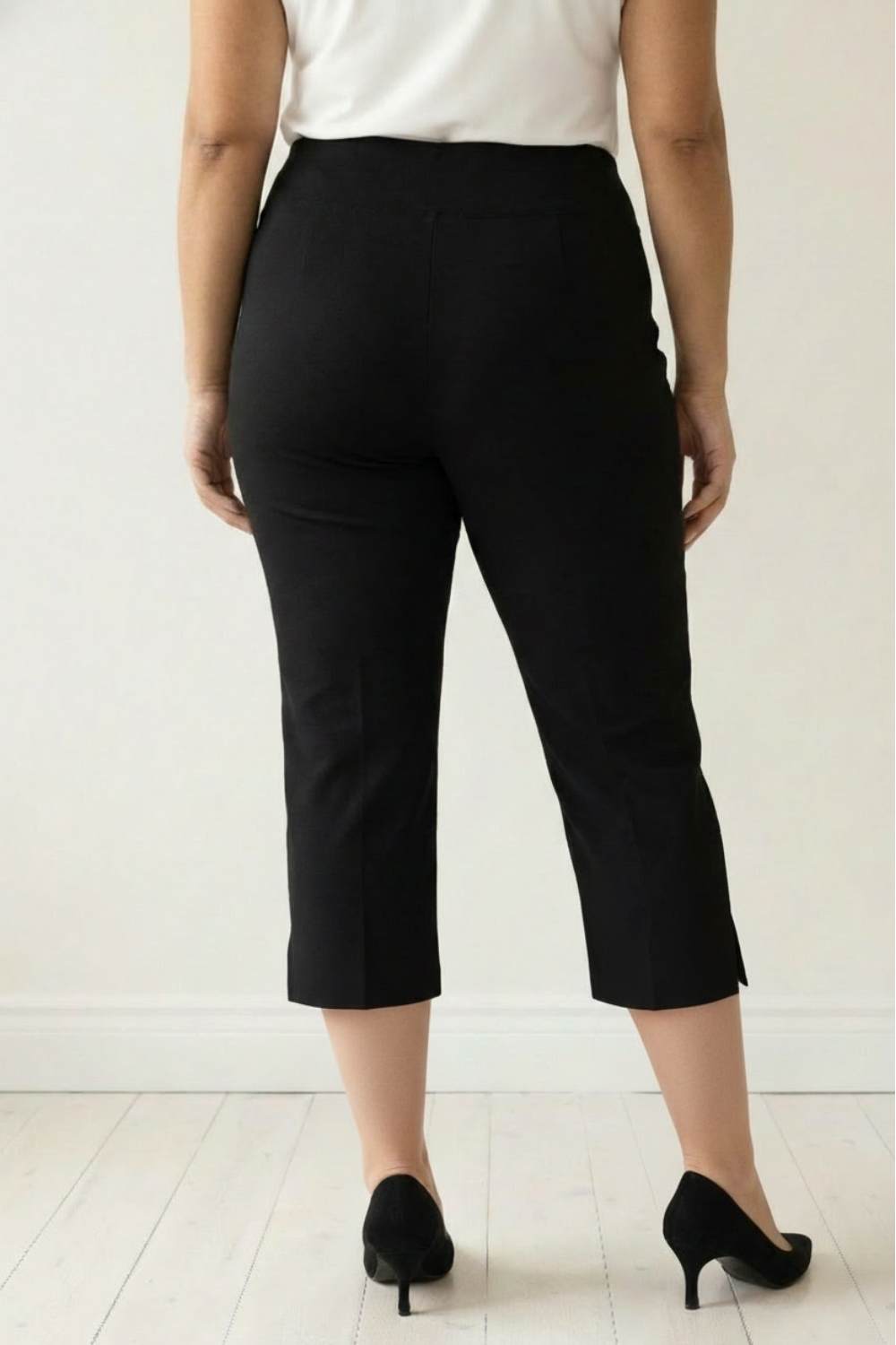 Black New Fit Tummy Tucker Crop Pants