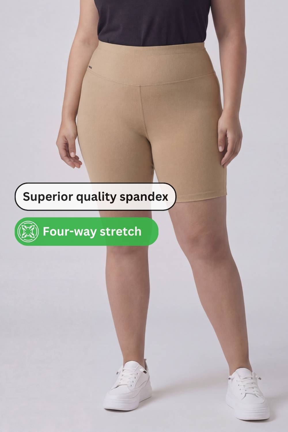 Plus Size Plus Size Cream Tummy Shaper Shorts
