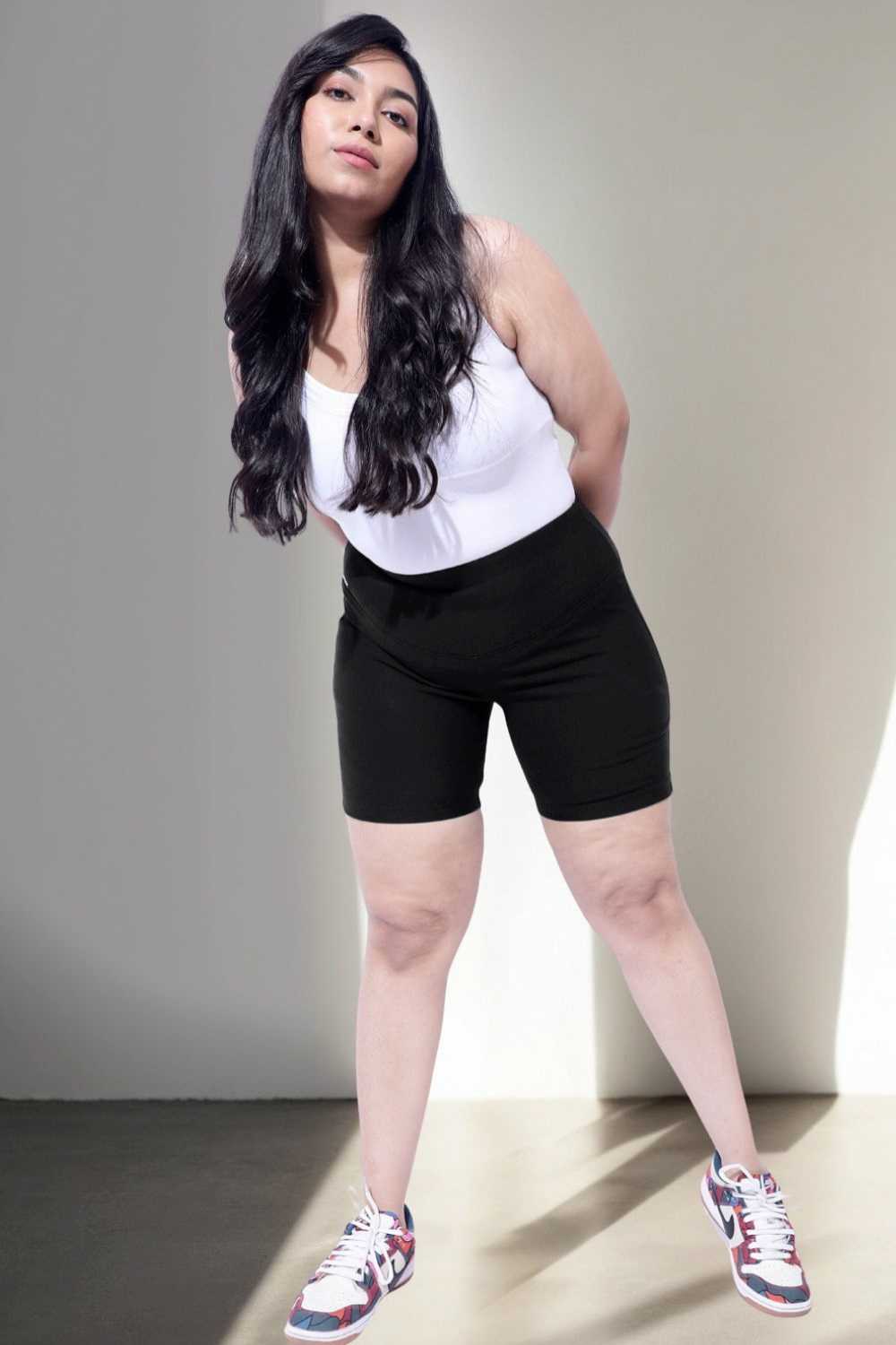 Plus Size Black Tummy Shaper Shorts