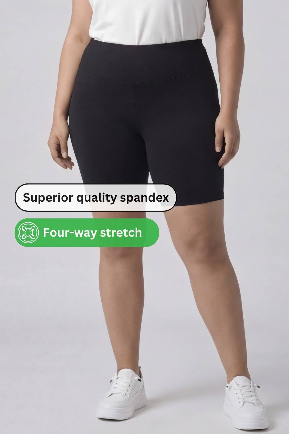 Plus Size Plus Size Black Tummy Shaper Shorts