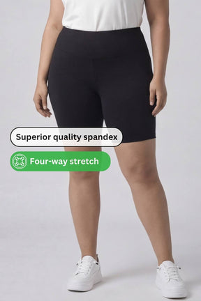 Plus Size Black Tummy Shaper Shorts
