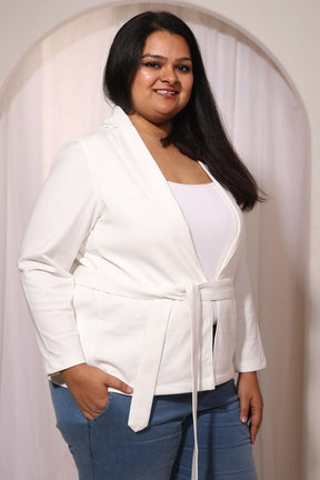 Plus Size White Blazer