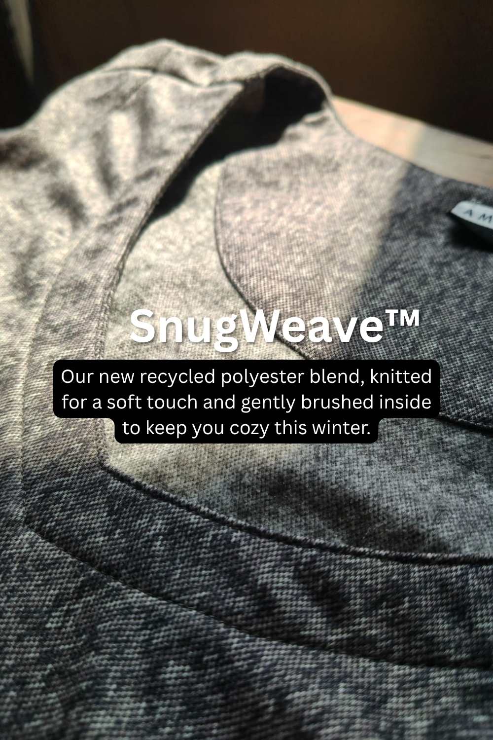 Plus Size Grey Melange SnugWeave™ Winter Dress