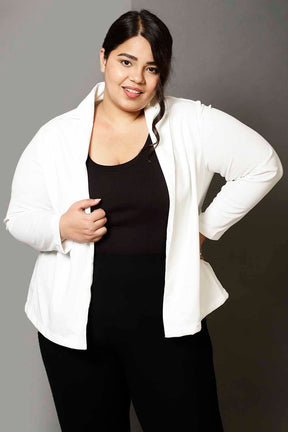Plus Size White Blazer