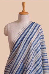 Indigo Stripes Cotton Blend Fabric 56 Inches Width