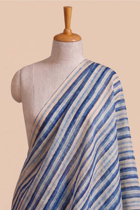 Indigo Stripes Cotton Blend Fabric 56 Inches Width