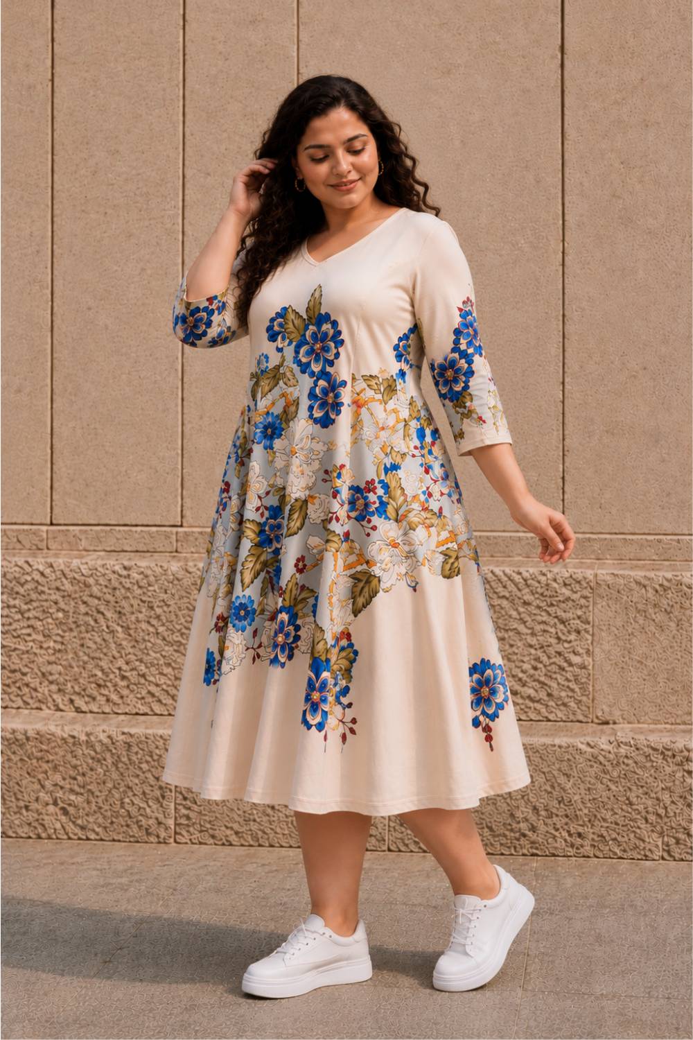 Buy Plus Size Fresh Bloom Midi Dress