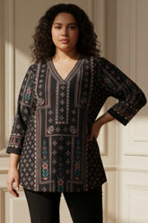 Plus Size Black Ethnic SnugWeave™ Winter Top