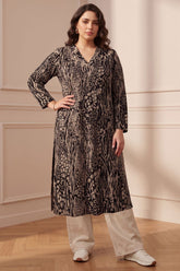 Plus Size Animal Print  SnugWeave™  Straight-Fit Kurta