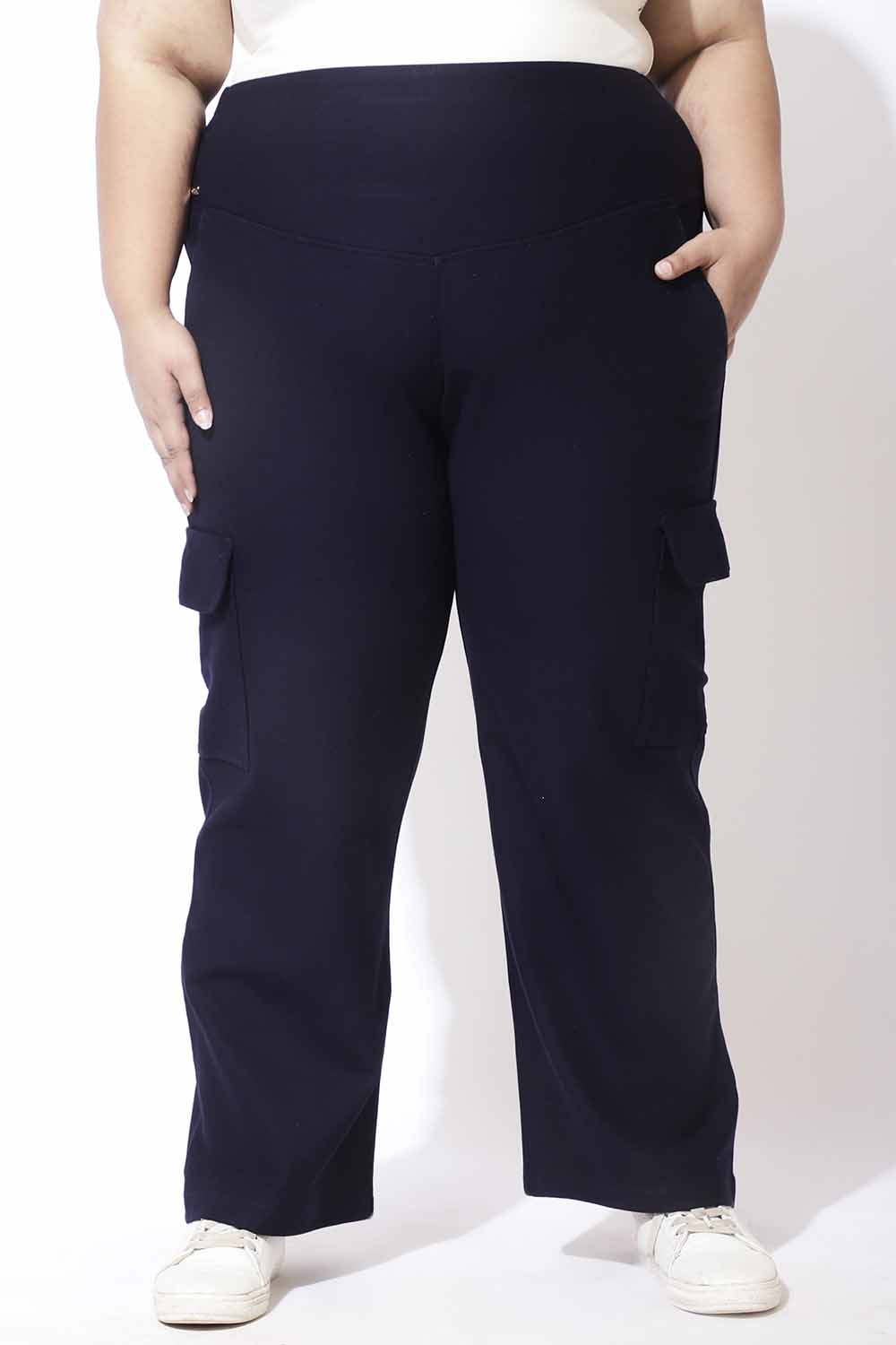 Buy Navy Blue Trousers & Pants for Women by Outryt Online | Ajio.com