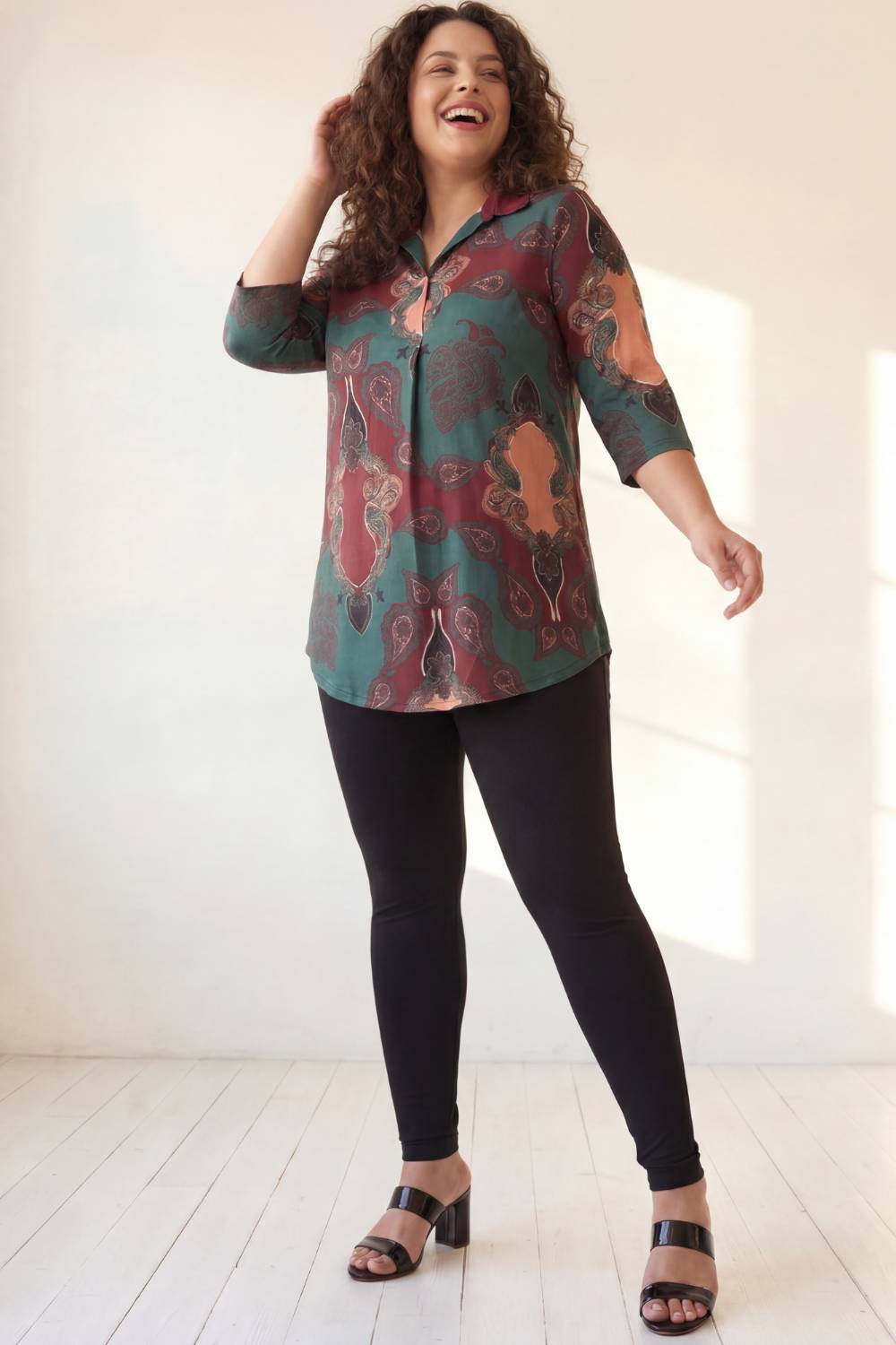 Emerald Mystic Center Pleat Top