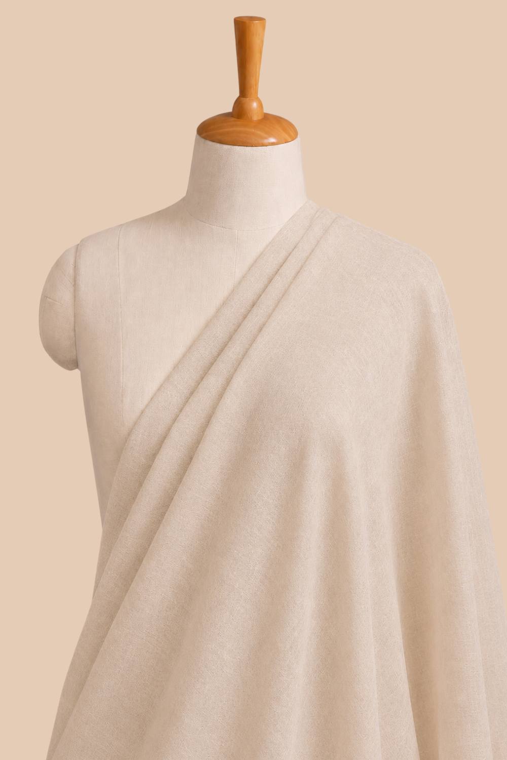 Beige Cotton Voile Width 56 Inches