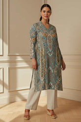 Plus Size Multicolor Ethnic SnugWeave™ Kurta