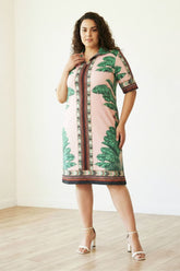 Tropical Pink Polo Dress