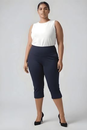 Navy New Fit Tummy Tucker Crop Pants