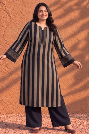 Plus Size Classic Stripes SnugWeave™  Kurta