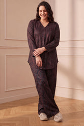 Plus Size Abstract Animal Print SnugWeave™ Winter Top Coord Set