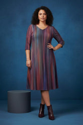 Night Streaks Printed Dress