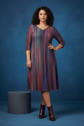 Night Streaks Printed Dress