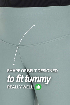 Plus Size Mint Green Tummy Shaper Flare Pants
